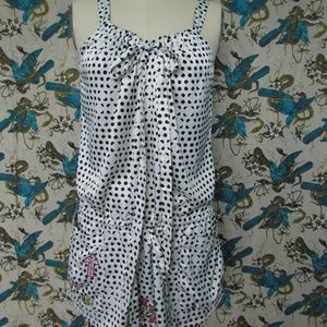 LAURA for TOPSHOP Satin Print Drawstring Dress